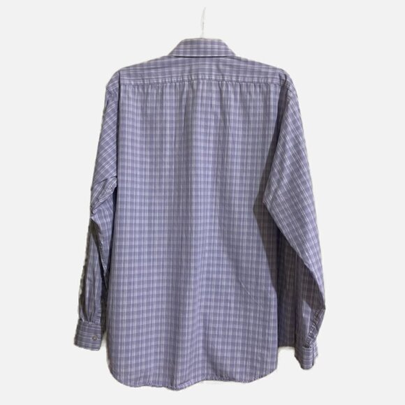 Calvin Klein Slim Fit Light Blue White Striped Button-Down Dress Shirt. Size XL - Picture 2 of 8